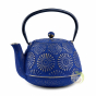 Théière Haiku en fonte émaillée bleu nuit et or 1200ml