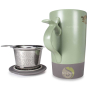 Tisanière avec couvercle assorti nava green filtre inoxydable amovible et anse