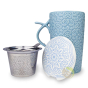 Tisanière céramique 3 pièces avec anse ergonomique raja ciel filtre inox amovible
