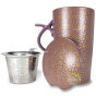 Talvi mauve mug avec poignée et filtre inoxydable amovible et couvercle assorti
