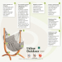 Points forts Udine outdoor almond chaise suspendue