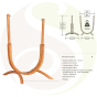 Fiche technique du support Udine en bois d'eucalyptus