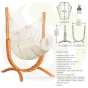 Fiche technique support Udine chaise suspendu Cumbia latte organic