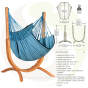 Fiche technique support Udine fauteuil hamac Cumbia blue zebra organic