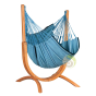 Ensemble support Udine fauteuil hamac cumbia blue zebra organic 