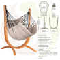 Fiche technique support Udine fauteuil hamac Cumbia zebra organic