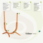 Points forts du support bois Udine en bois d'eucalyptus