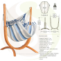Fiche technique support Udine fauteuil suspendu Cumbia sea salt outdoor
