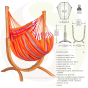 Fiche technique support réglagle Udine fauteuil suspendu Cumbia toucan outdoor
