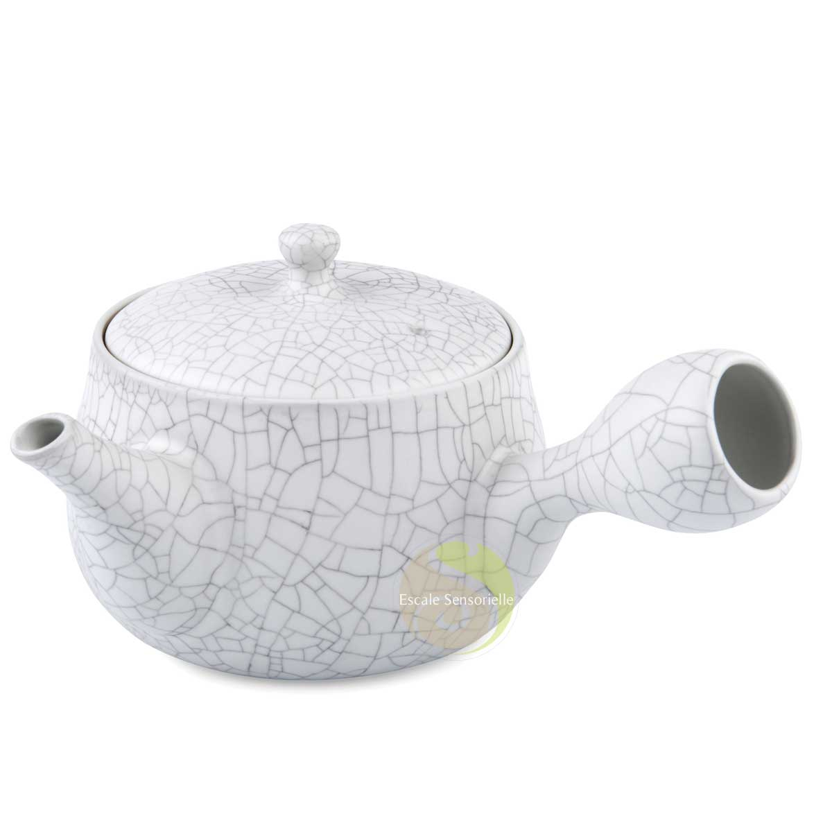 Théière craquelé 600ml kyusu fabrication artisanale filtre amovible Miyako