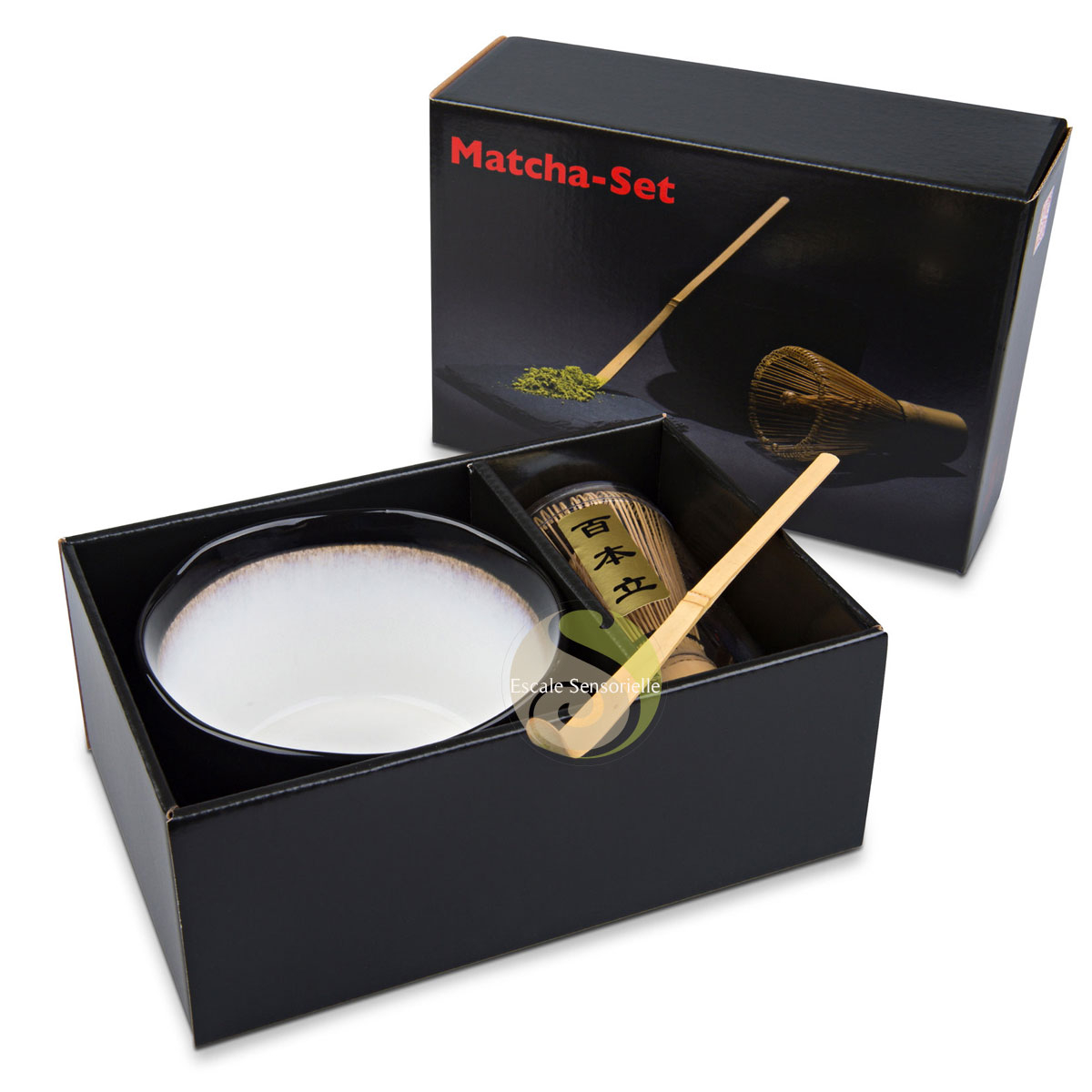 Coffret matcha blanc noir pour s'initier à la préparation du thé