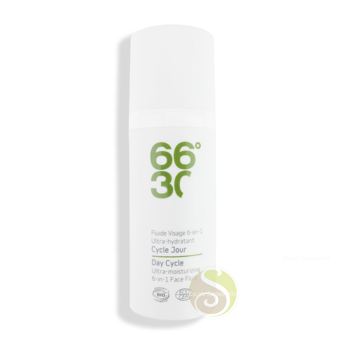 Fluide visage 6 en 1 ultra-hydratant bio 66°30 atténue le feu du rasoir