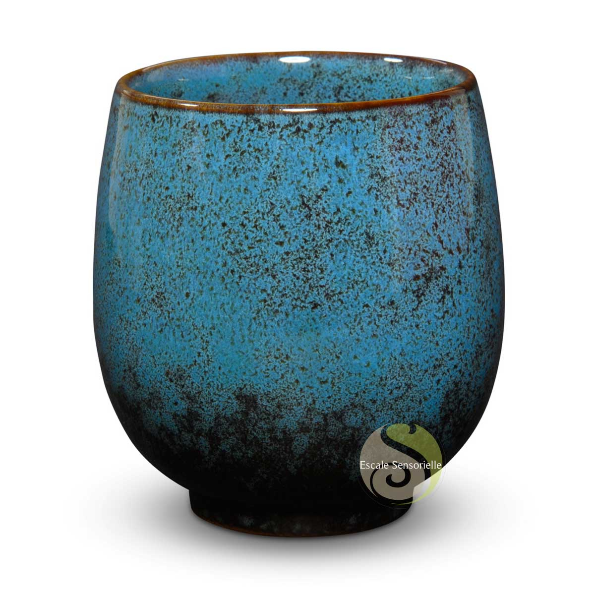 Tasse à thé en céramique Jianzhan turquoise 125ml