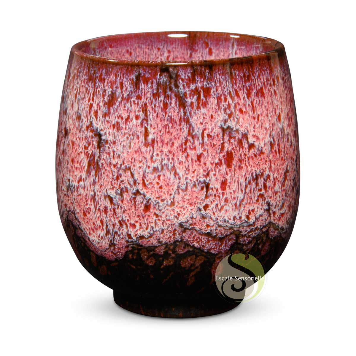 Tasse à thé rose céramique brillant Jianzhang 125ml
