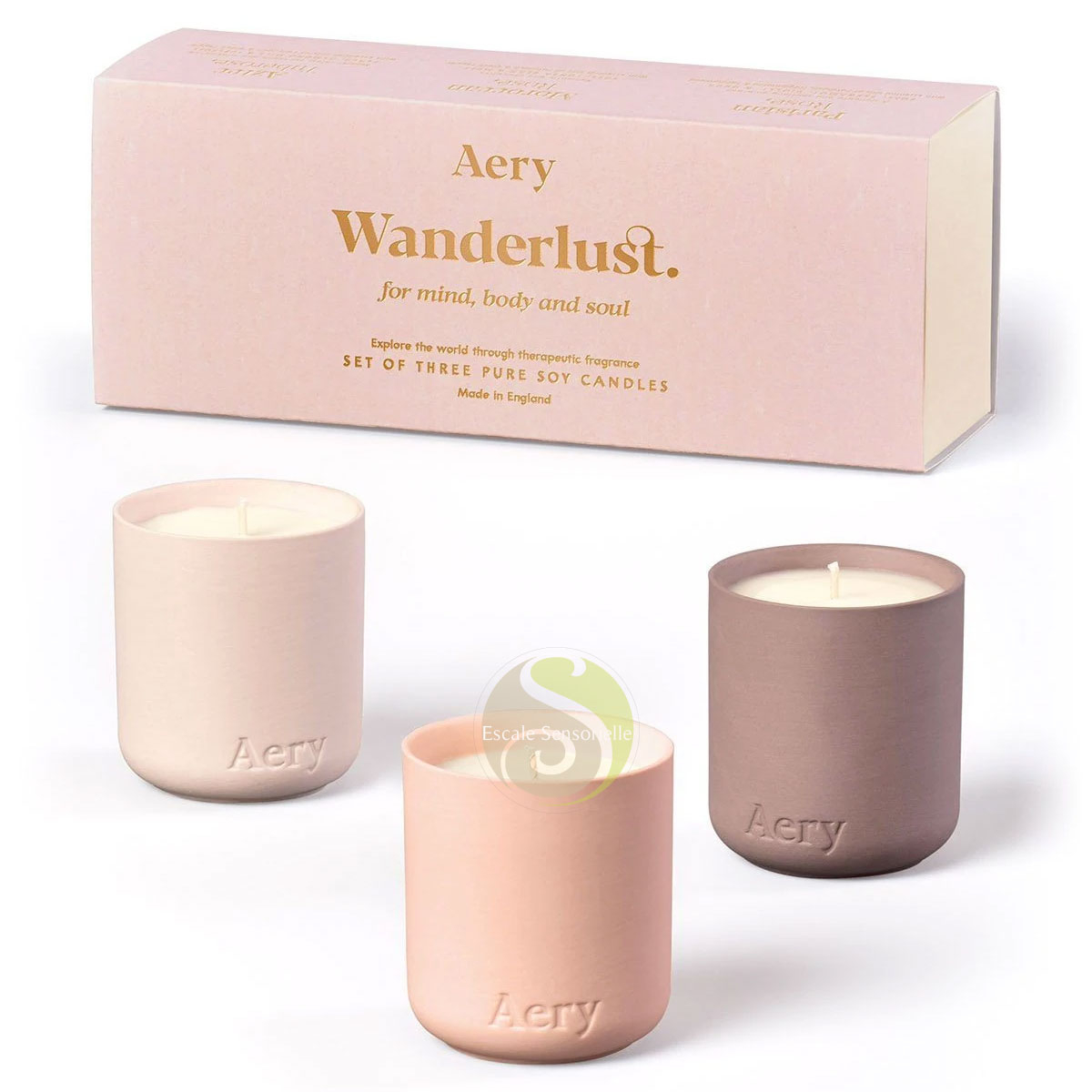 Wanderlust coffret cadeau 3 bougies Aery living collection fernweh