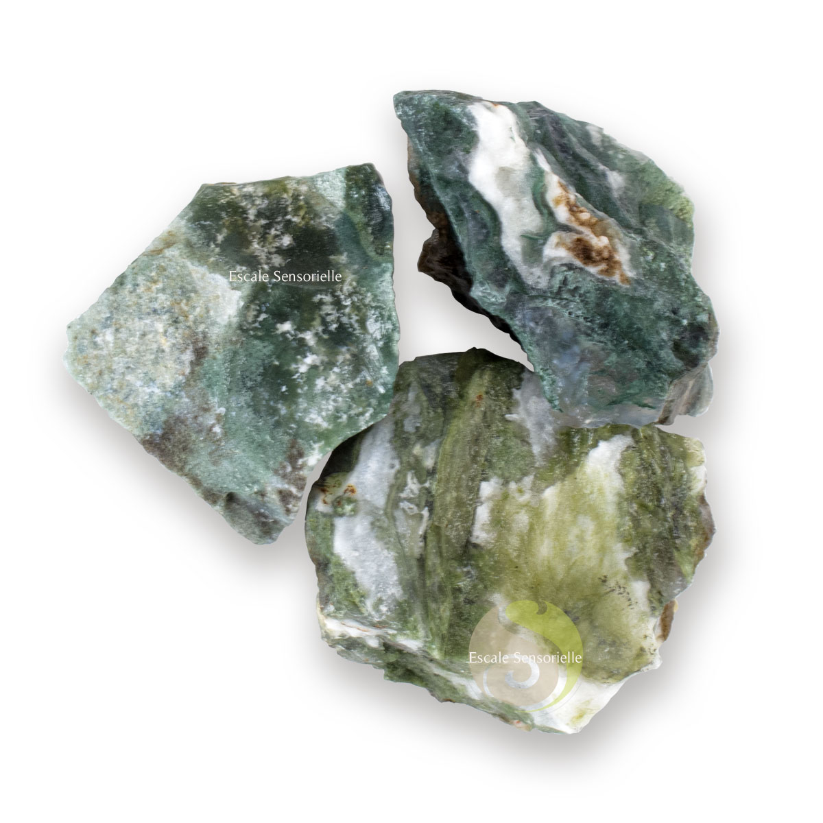 agate mousse brute favorise la prospérité et la bonne croissance