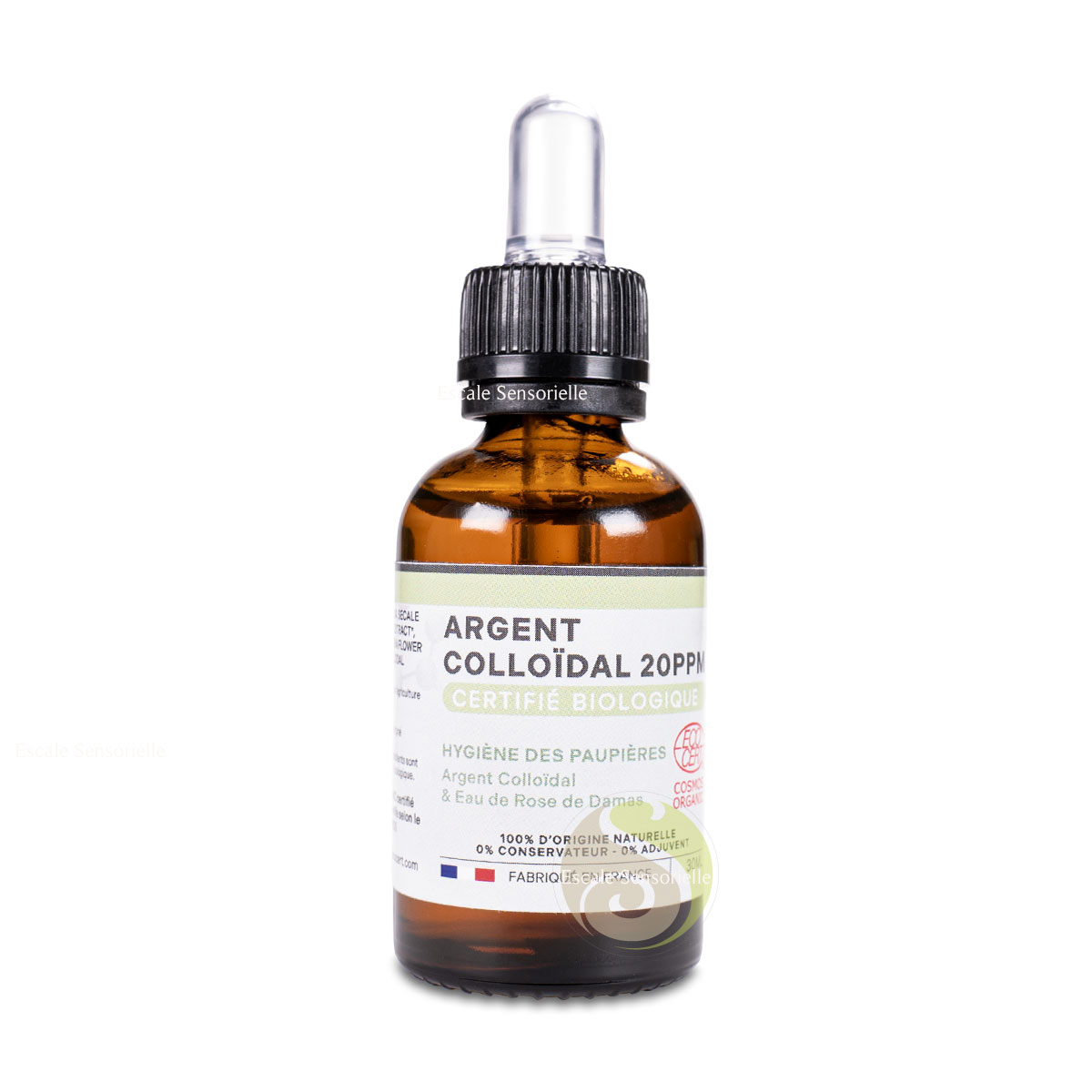 Hygiène des paupières bio à l'argent colloïdal et eau de rose de Damas Dr Theiss
