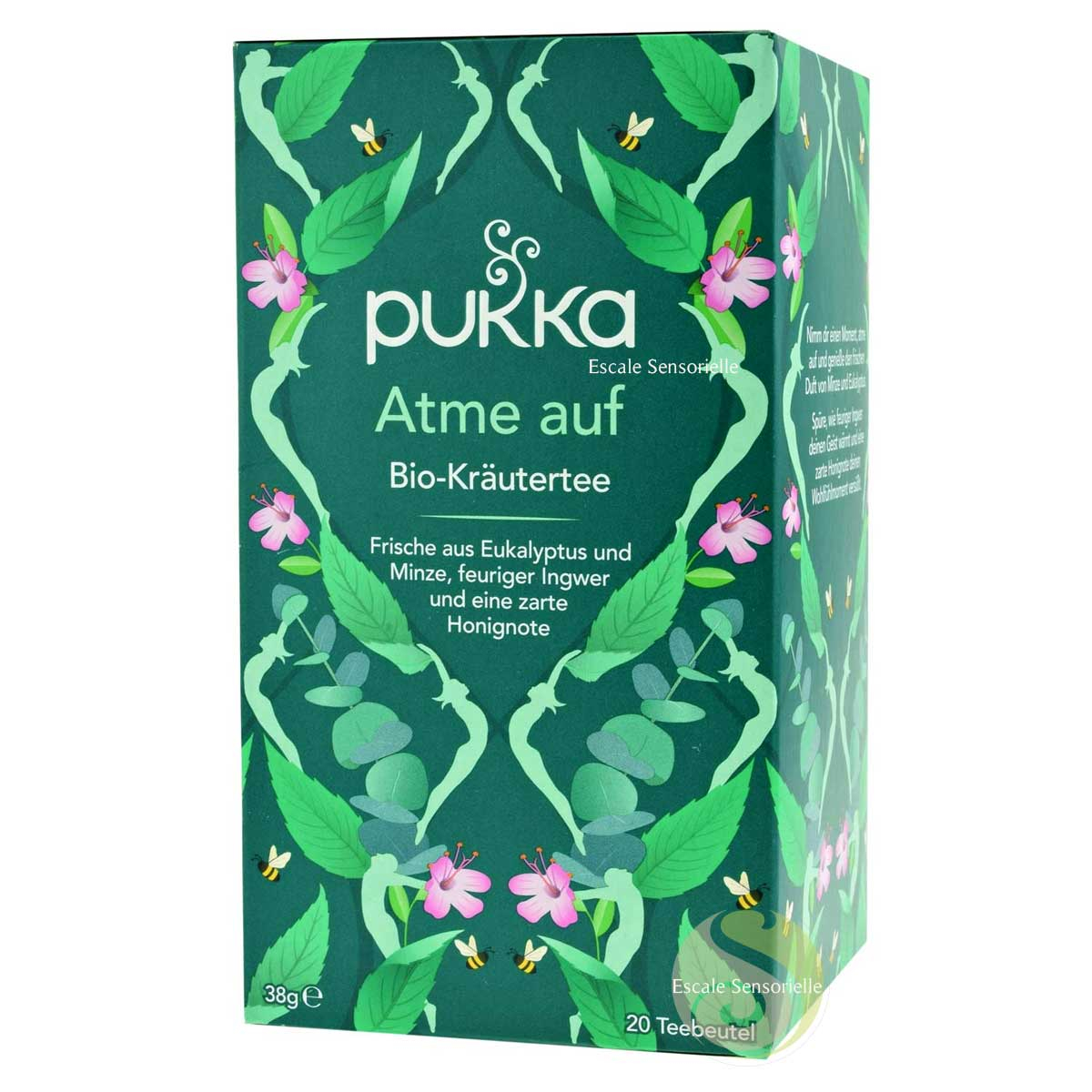 Inspiration à l’eucalyptus tisane bio menthe, gingembre et miel Pukka Herbs