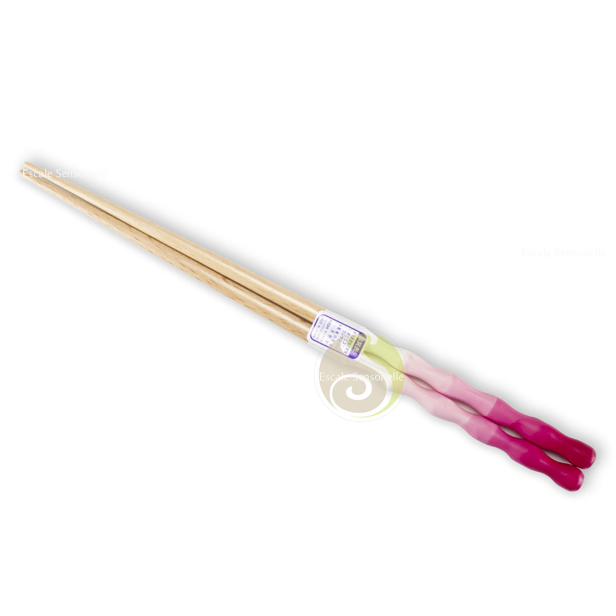 Baguettes à sushi japonaises gradient candy en bois naturel
