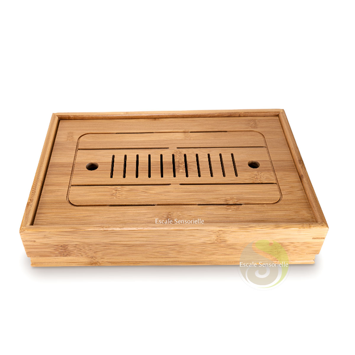 Plateau en bambou pour cérémonie du thé gong fu cha