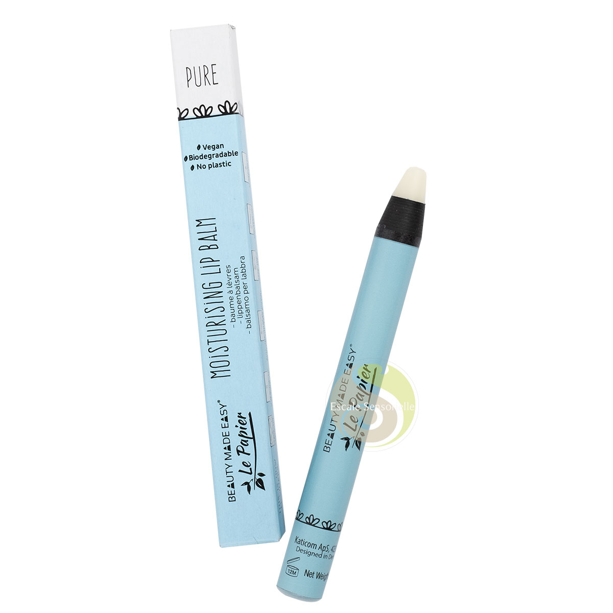 Baume pure vegan Le Papier hydrater ses lèvres sans plastiques 100% biodégradables vegan