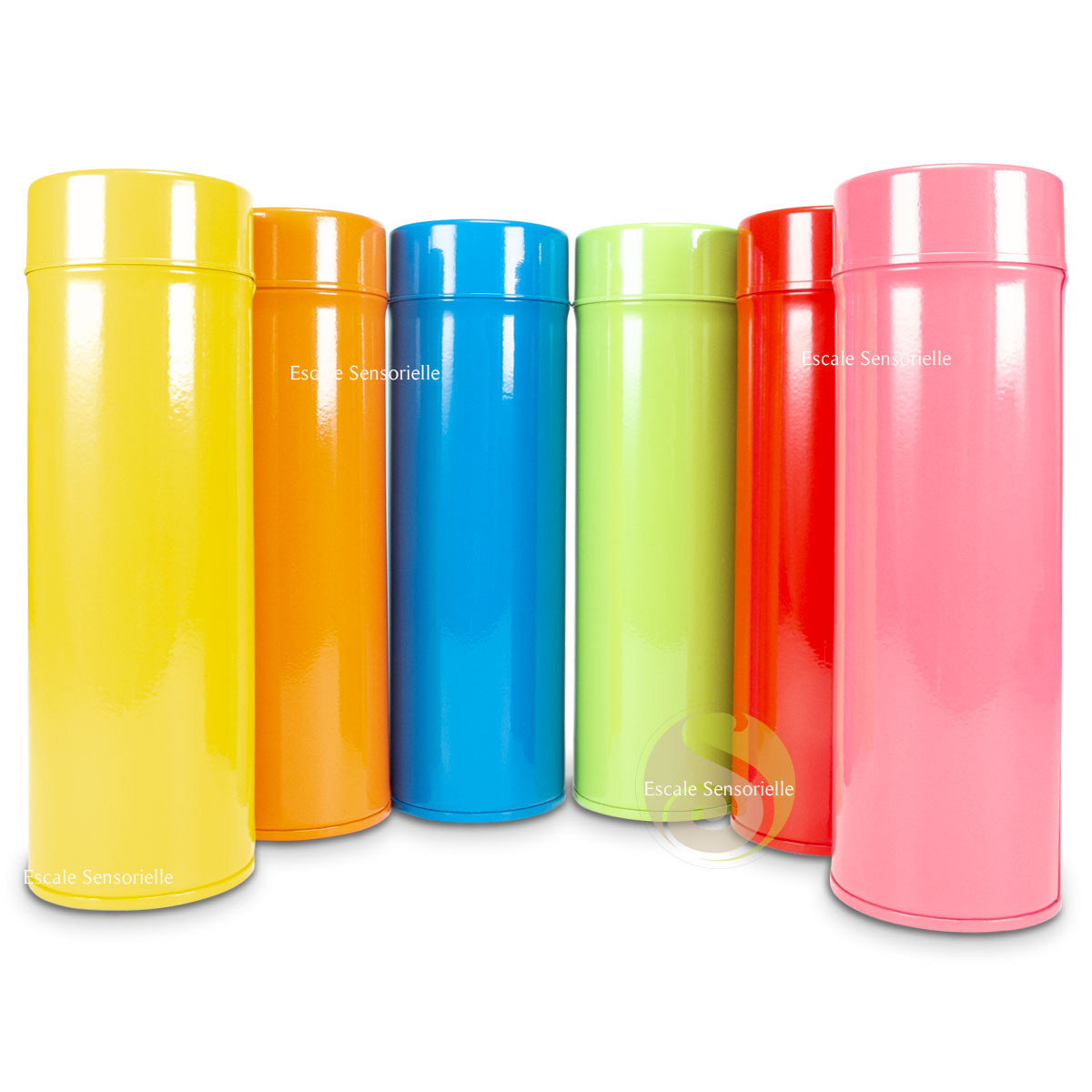 Boite double couvercle lot de 6 glossy contenance 100g