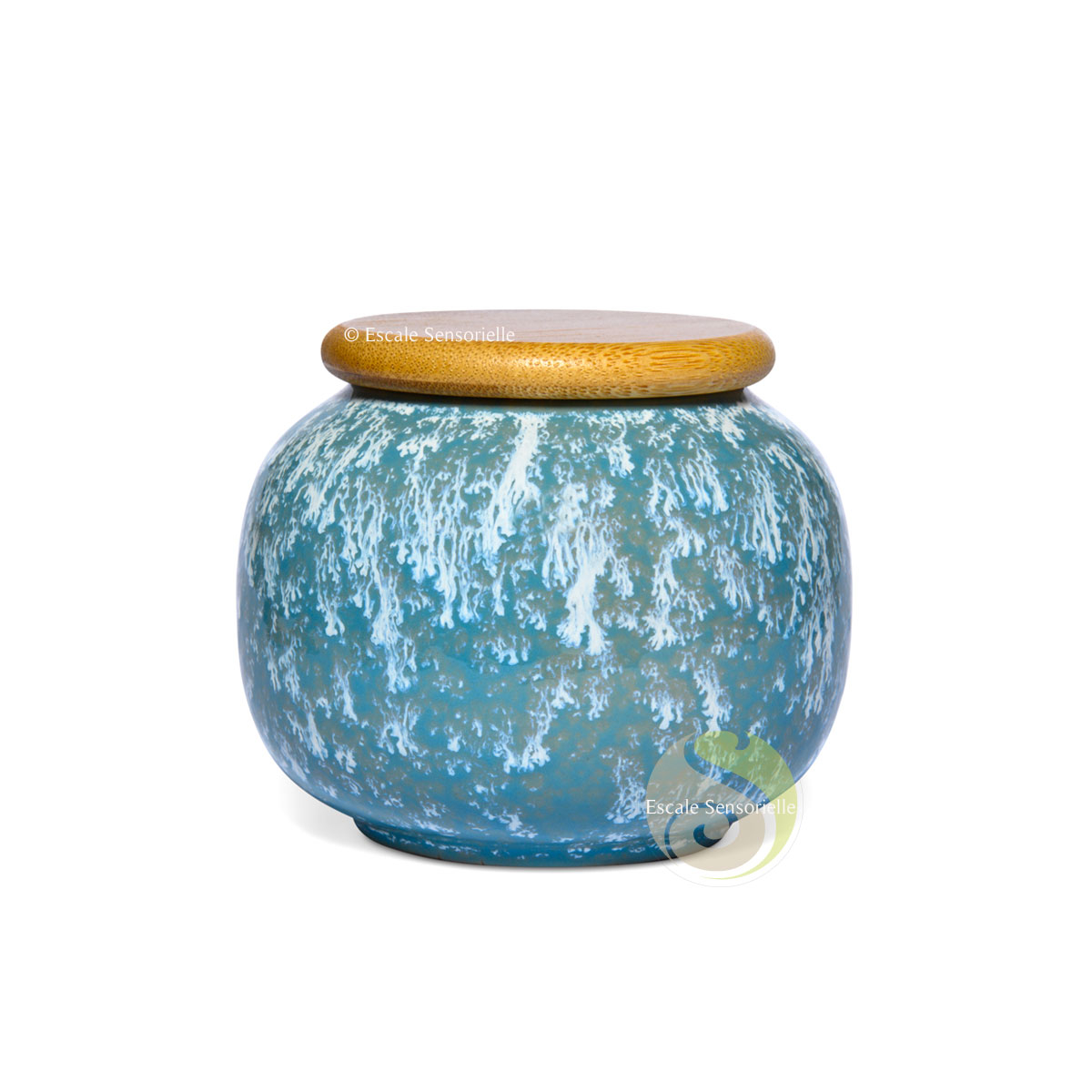 Écrin à thé céramique jianzhan aqua 280ml boite de rangement 