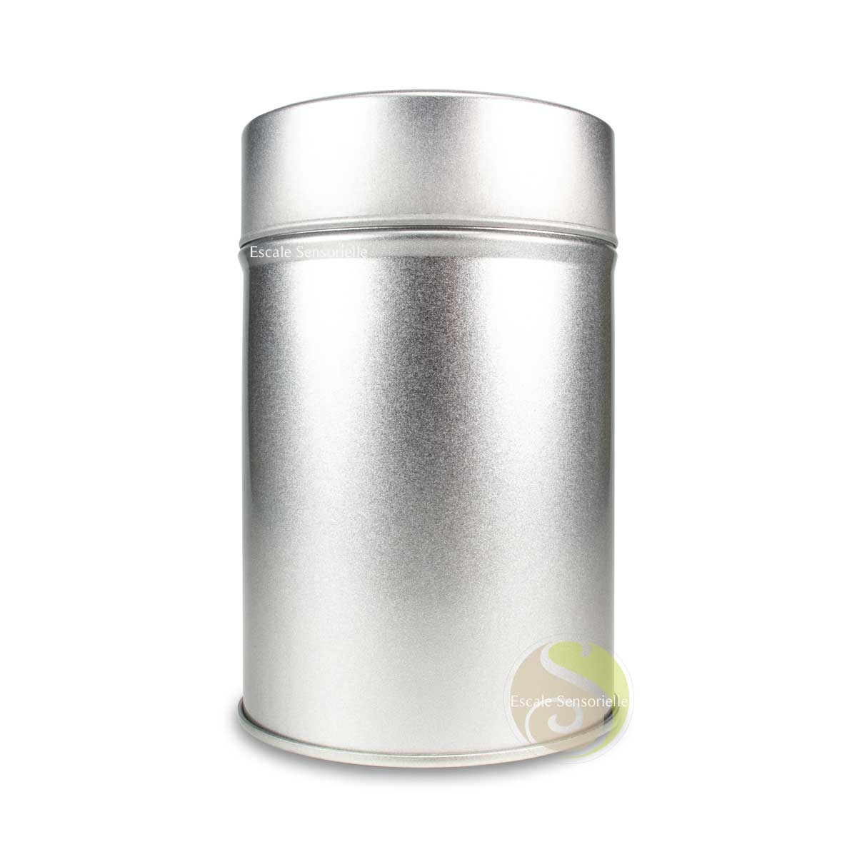 Boite grise double couvercle pour conserver vos thés, tisanes ou infusions
