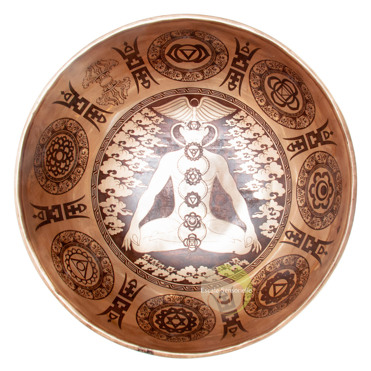 Bol Bouddha 7 chakras 1659g gravure laser soin sonothérapie