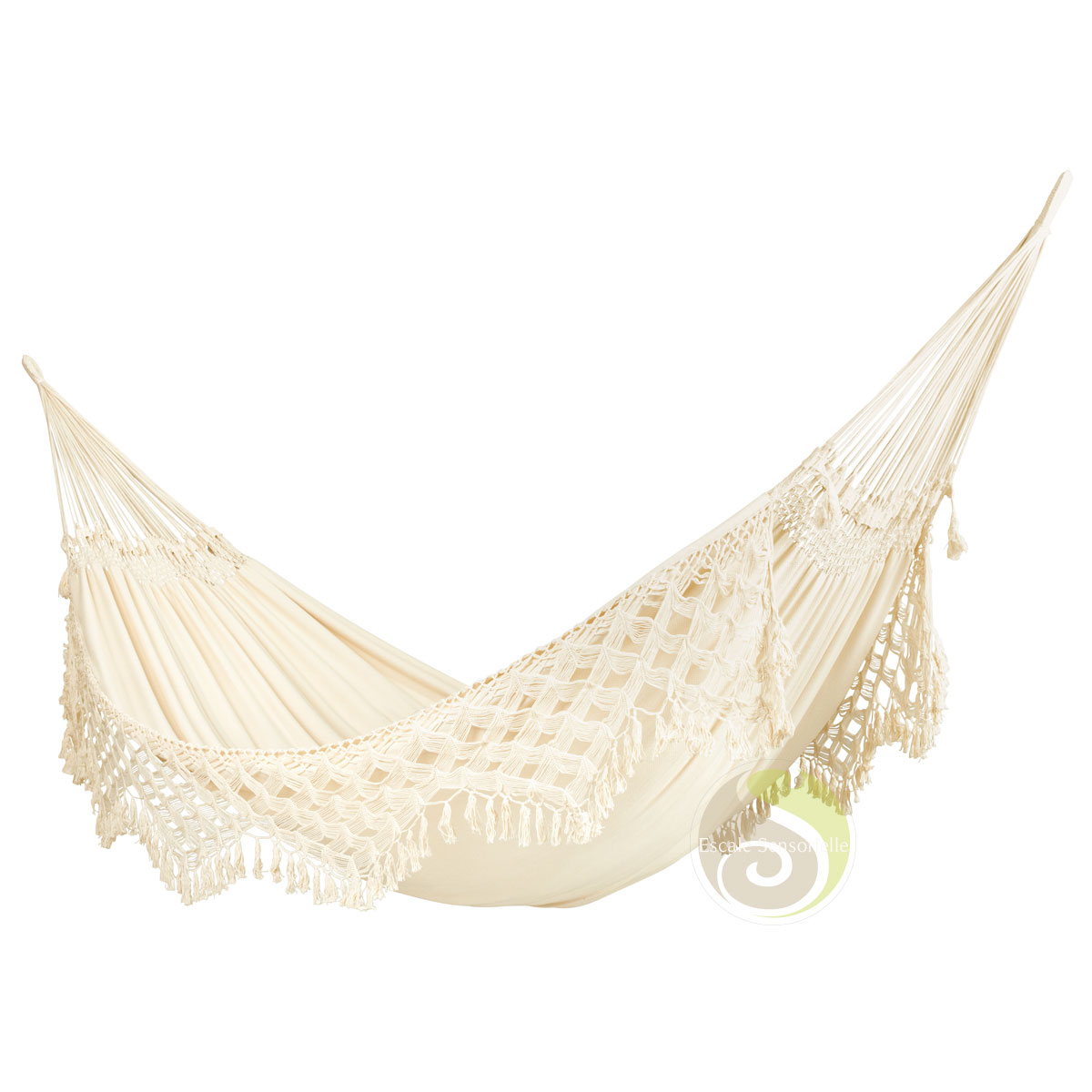 Hamac luxe familial coton bio écologique Bossanova bordeaux La Siesta 3 personnes