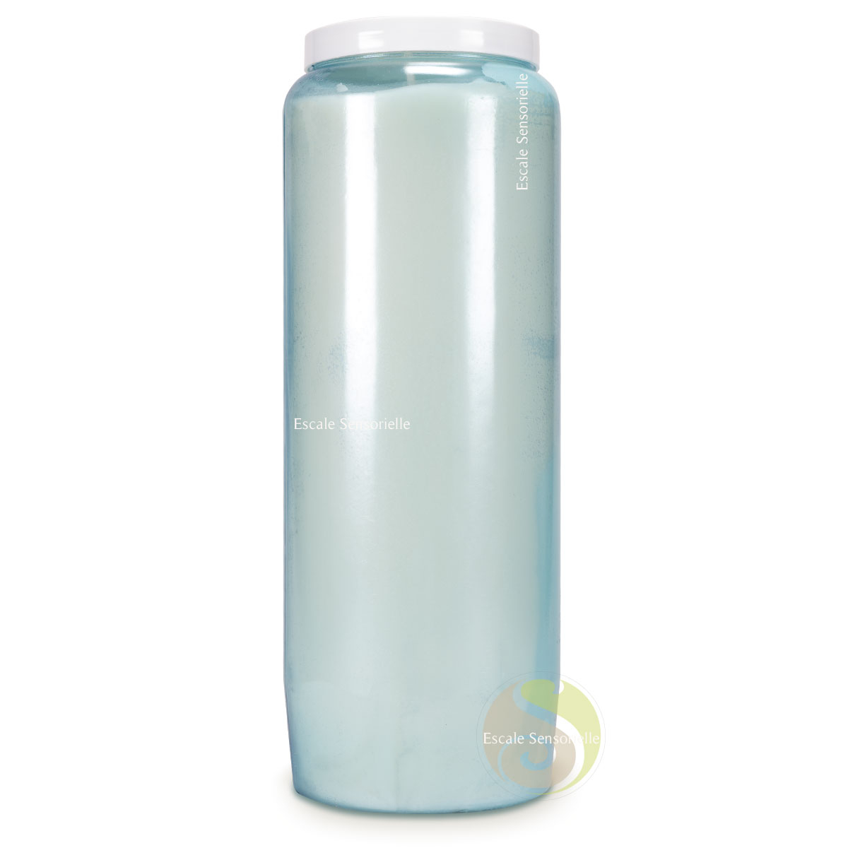 Bougie de neuvaine parfumée muguet bleu pâle