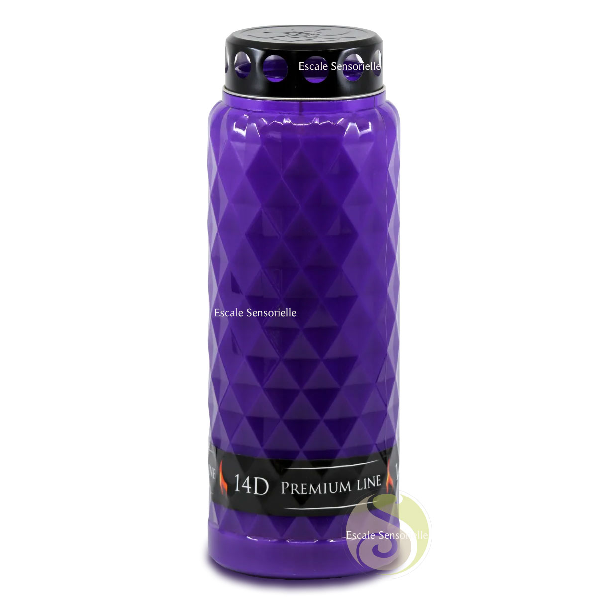 Bougie religieuse violette premium de 14 jours