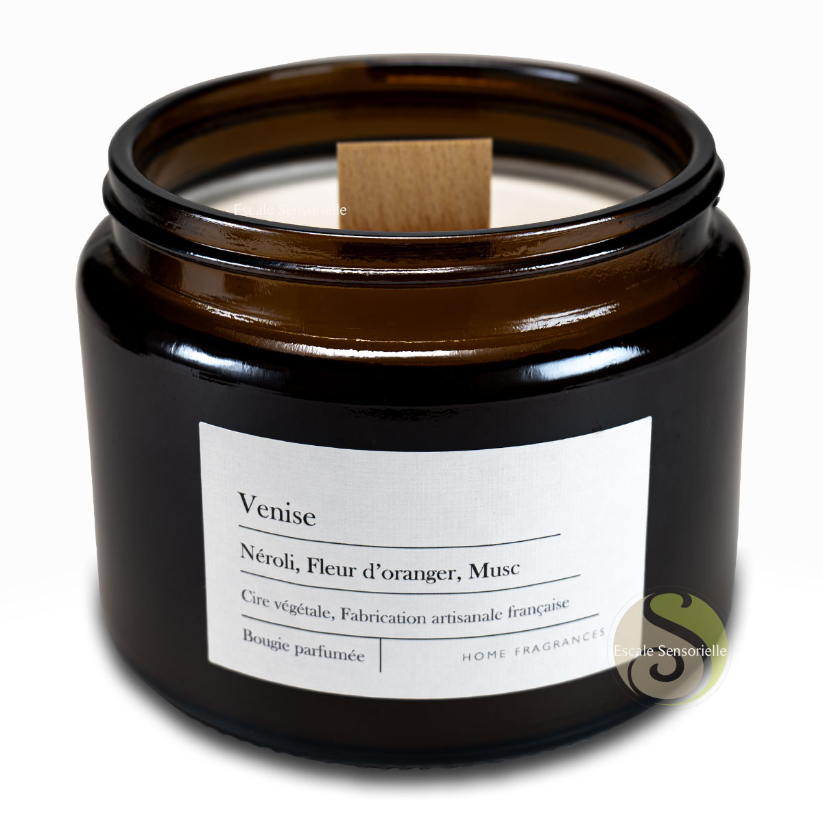 Bougie mèche bois Venise aux parfums de Grasse