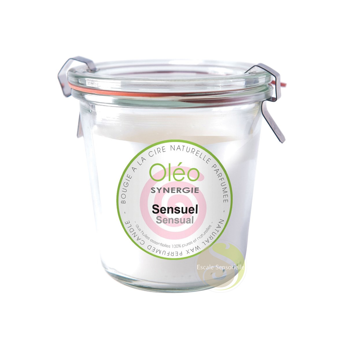 Bougie huiles essentielles Oléo synergie Sensuel parfum de Grasse