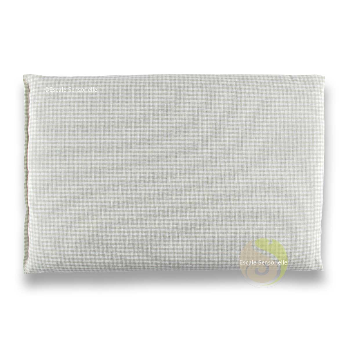 Coussin chauffant beige garni de graines de colza tissu bio