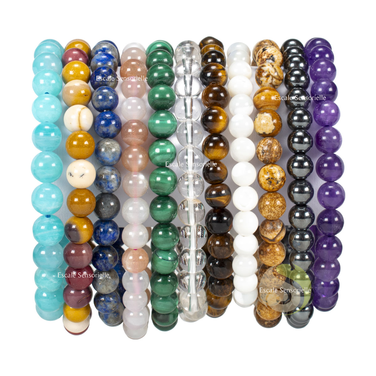 Bracelet pierre naturelle naturelle 6mm bijoux fantaisies