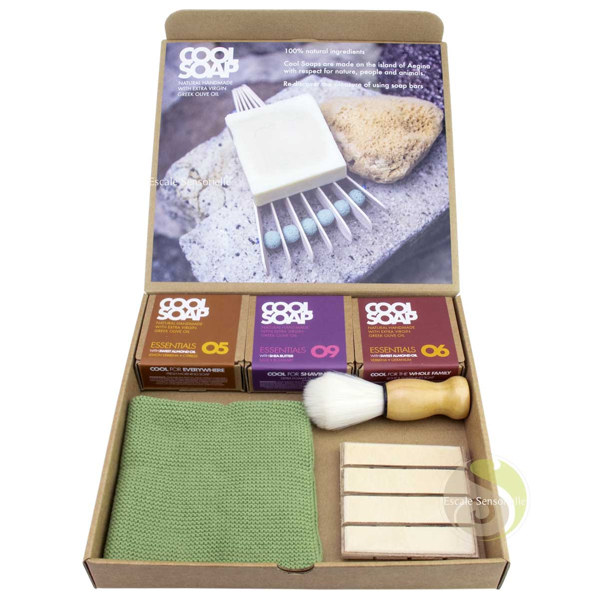 Cool soap coffret barbe rasage peaux grasses Essentials savons naturels 