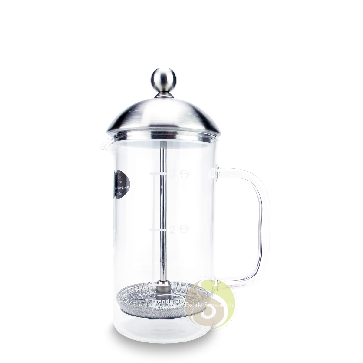 Théière cafetière à piston en verre 350ml french press