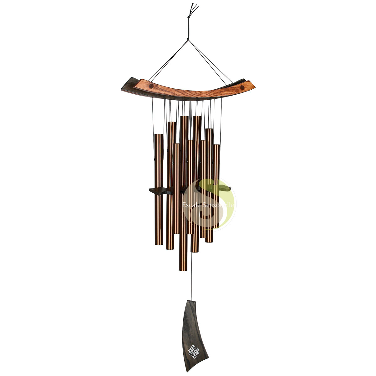 Healing chime tuned bronze woodstock chime