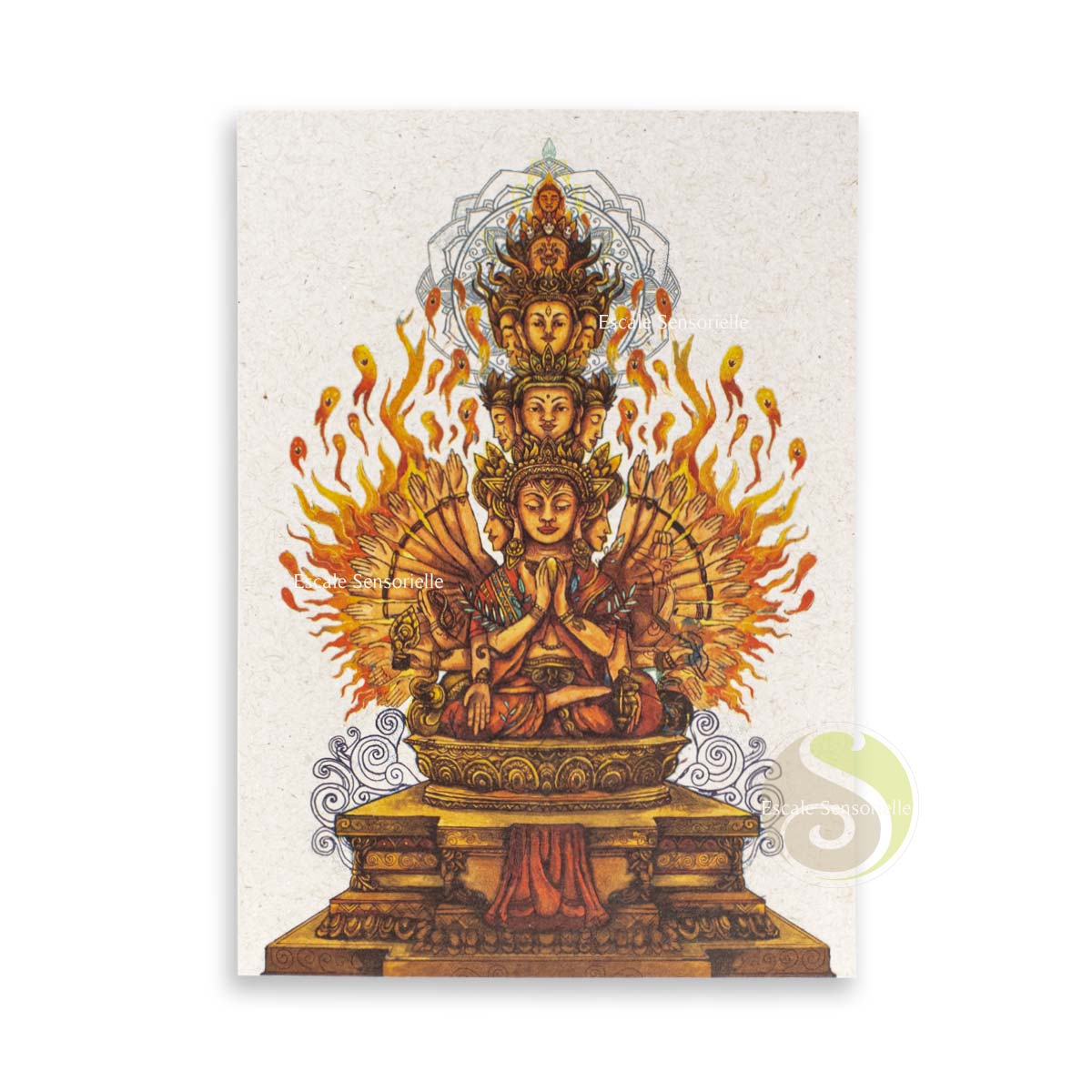 Carte à écrire postale Bouddha de la compassion luxe
