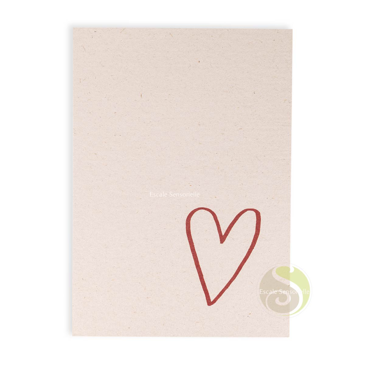 Carte postale love organic en papier labellisé FSC encre 100% naturelle