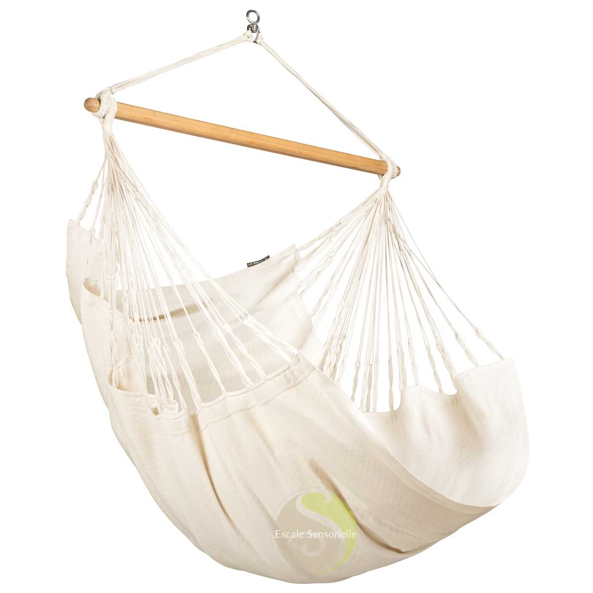Fauteuil hamac latte coton bio Habana certifié GOTS La Siesta