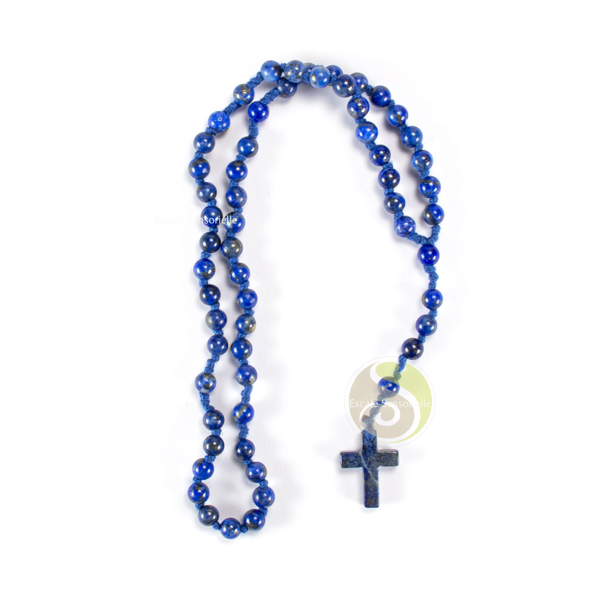 Chapelet lourdes en lapis lazuli pour prières ou le rosaire