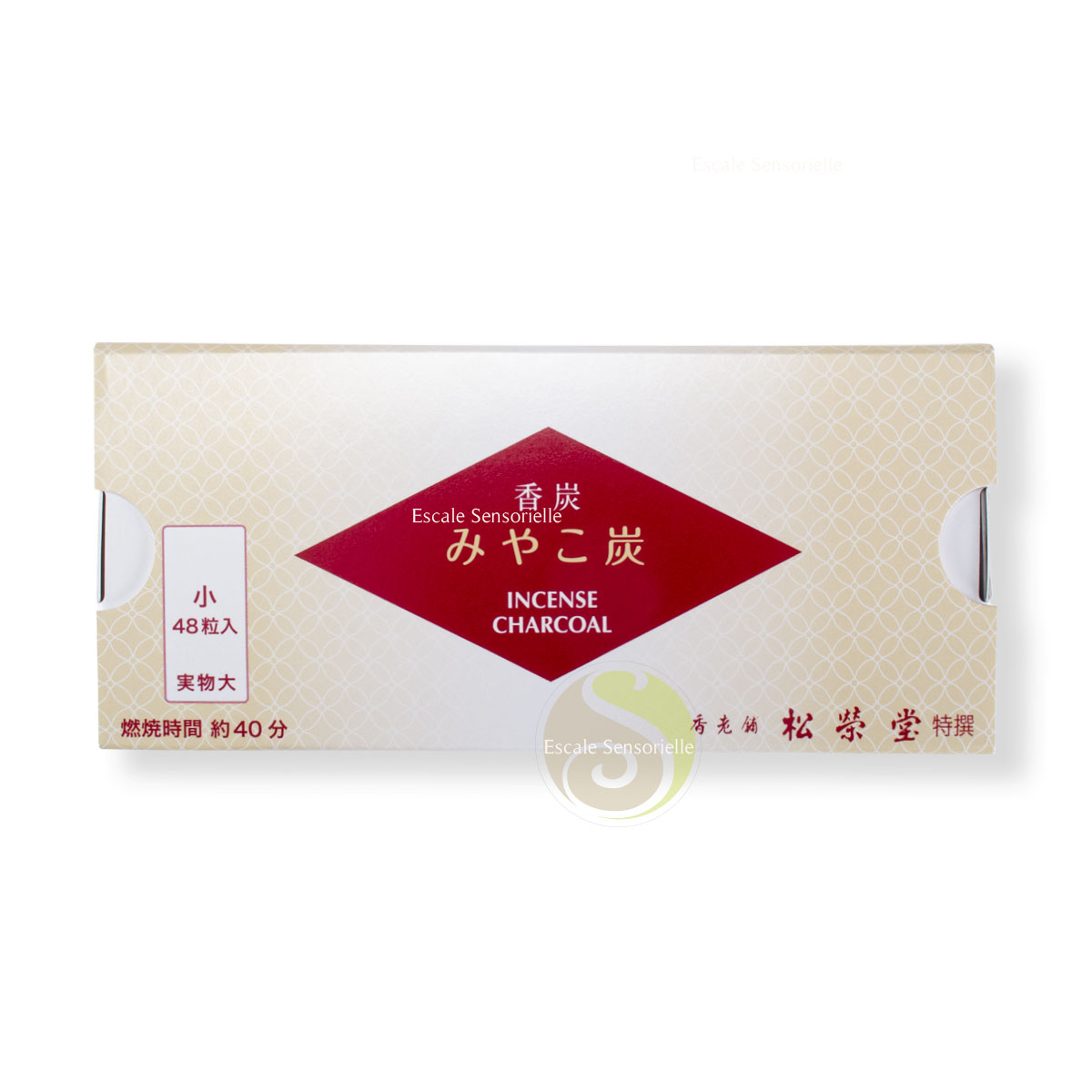 Charbon de frêne Miyako type A pour cérémonie de l'encens