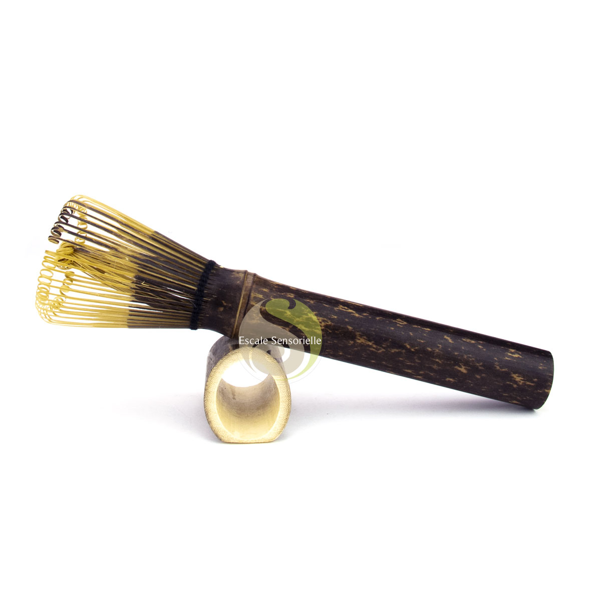 Chasen 40 brins avec support en bambou brun de voyage