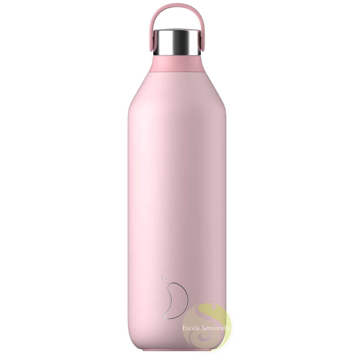 Bouteille trekking 1L 24h fraicheur réutilisable Chilly's blush pink