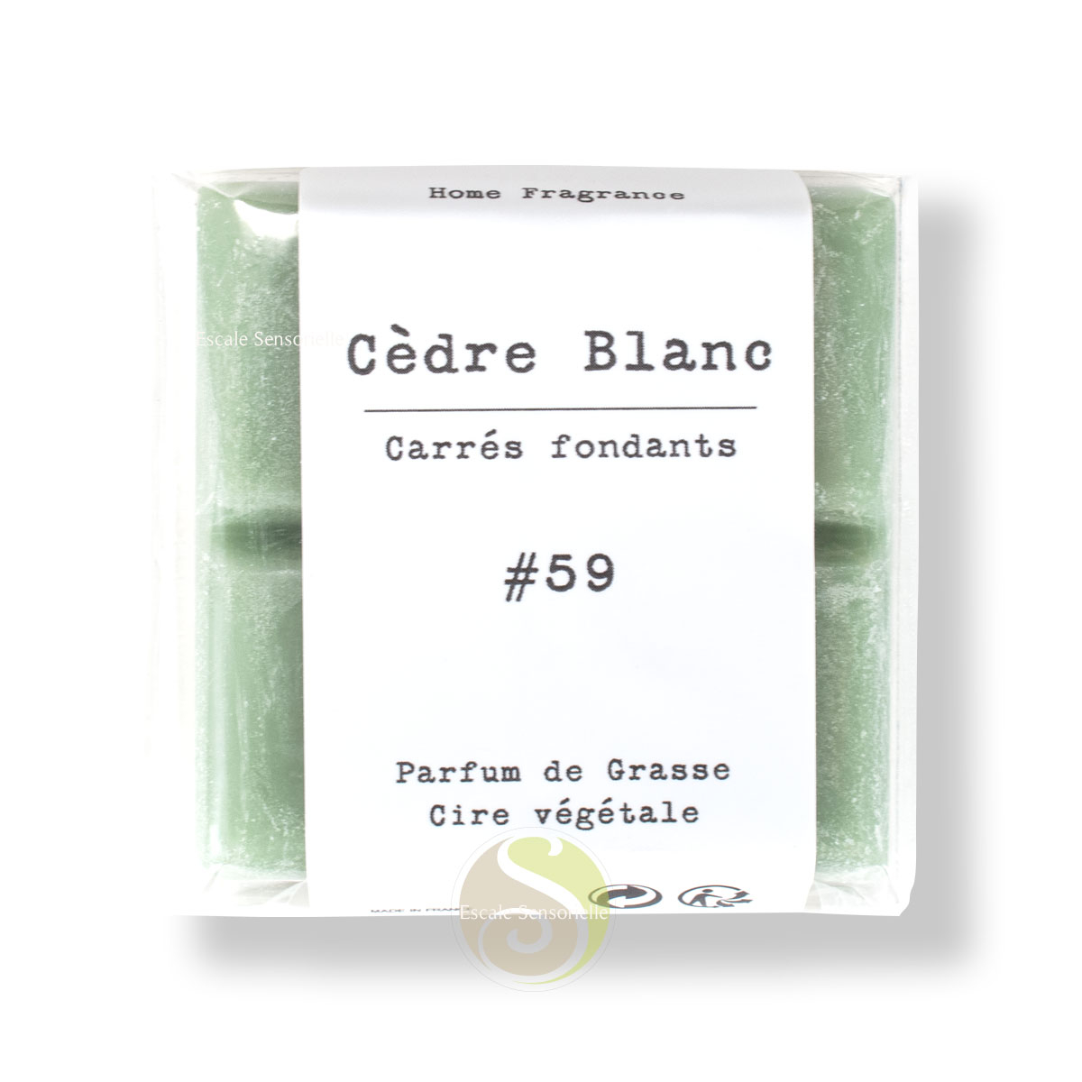 Cèdre blanc cire parfumée senteur boisée d'intérieur