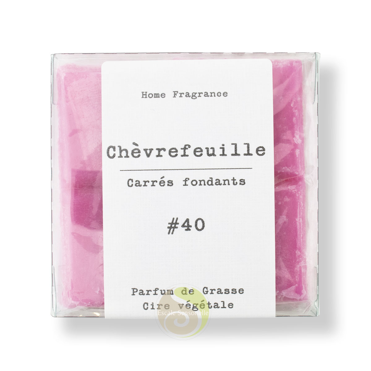 Chèvrefeuille cire parfumée carré fondant naturel parfum Grasse