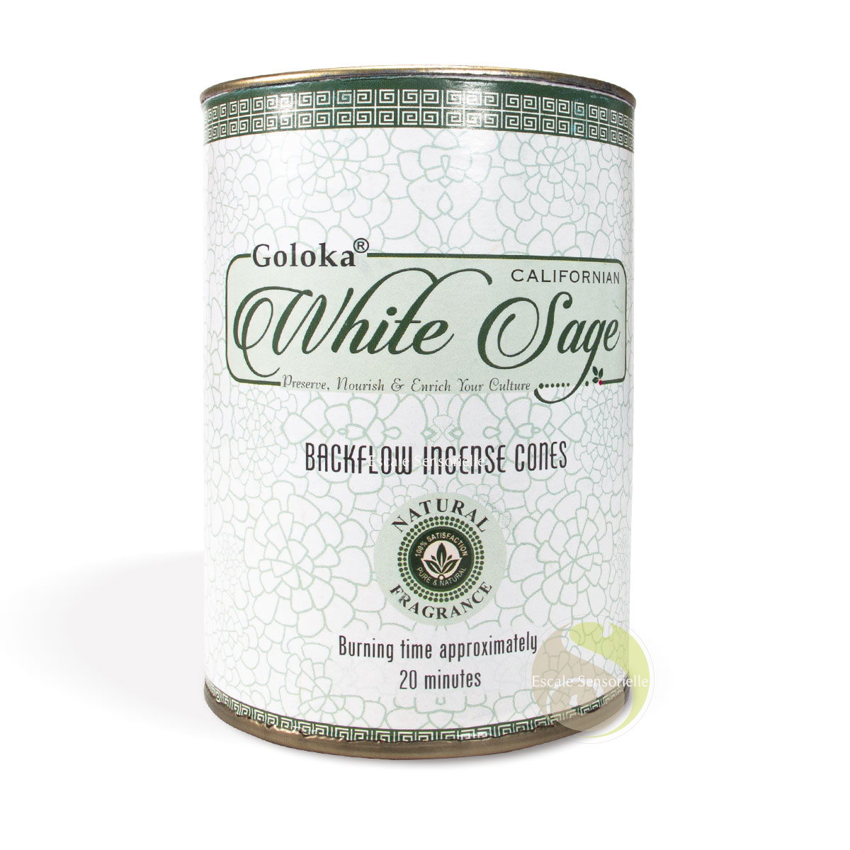 Incense cones Backflow white sage californian Goloka natural fragrance