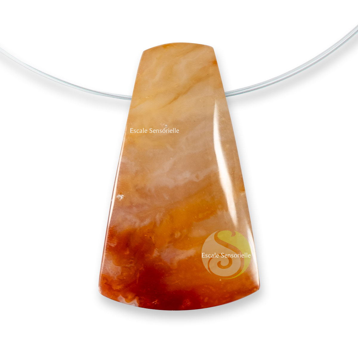 Cornaline pendentif pierre minérale pièce unique chakra sacré